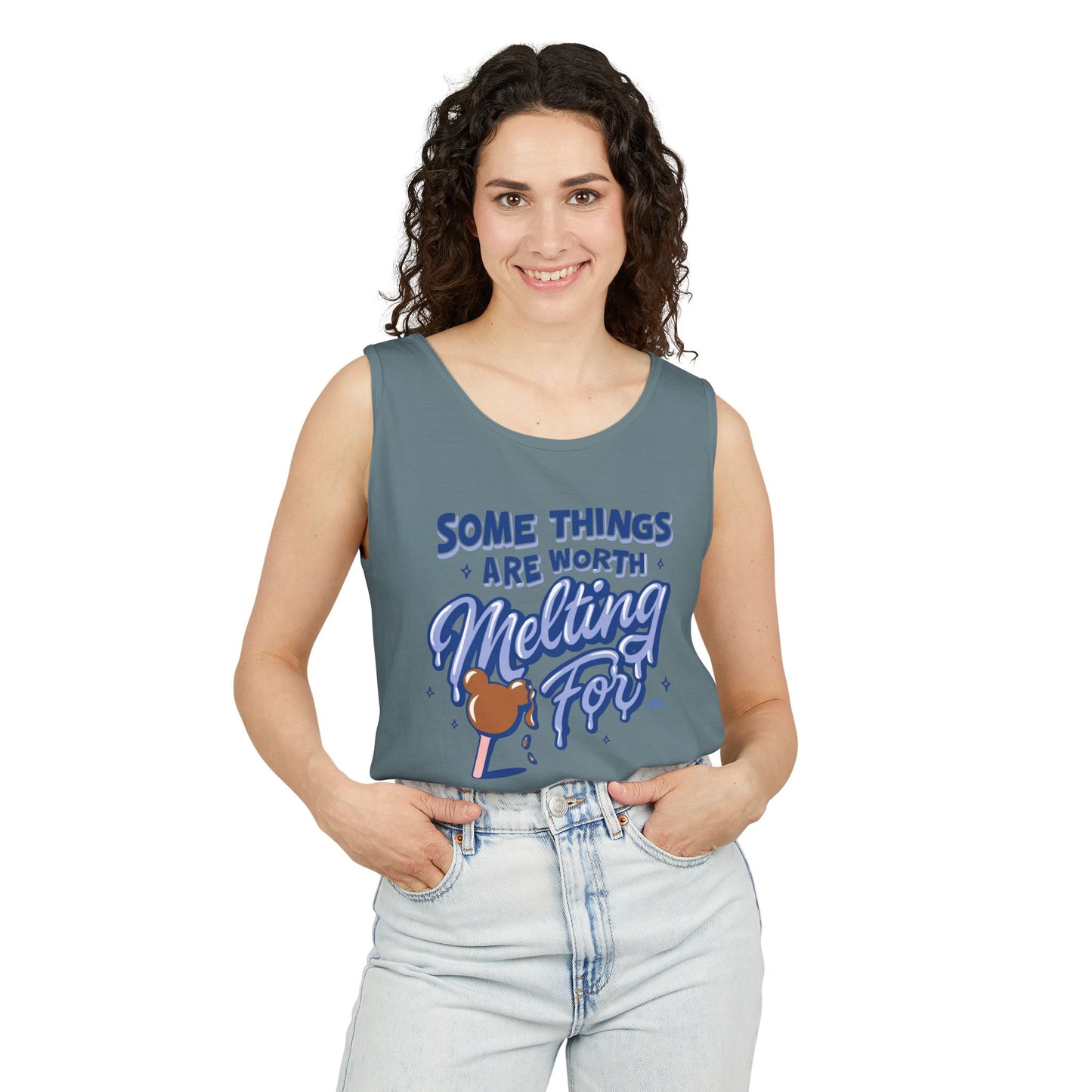 Some Things Are Worth Melting For - Unisex Garment-Dyed Tank Top