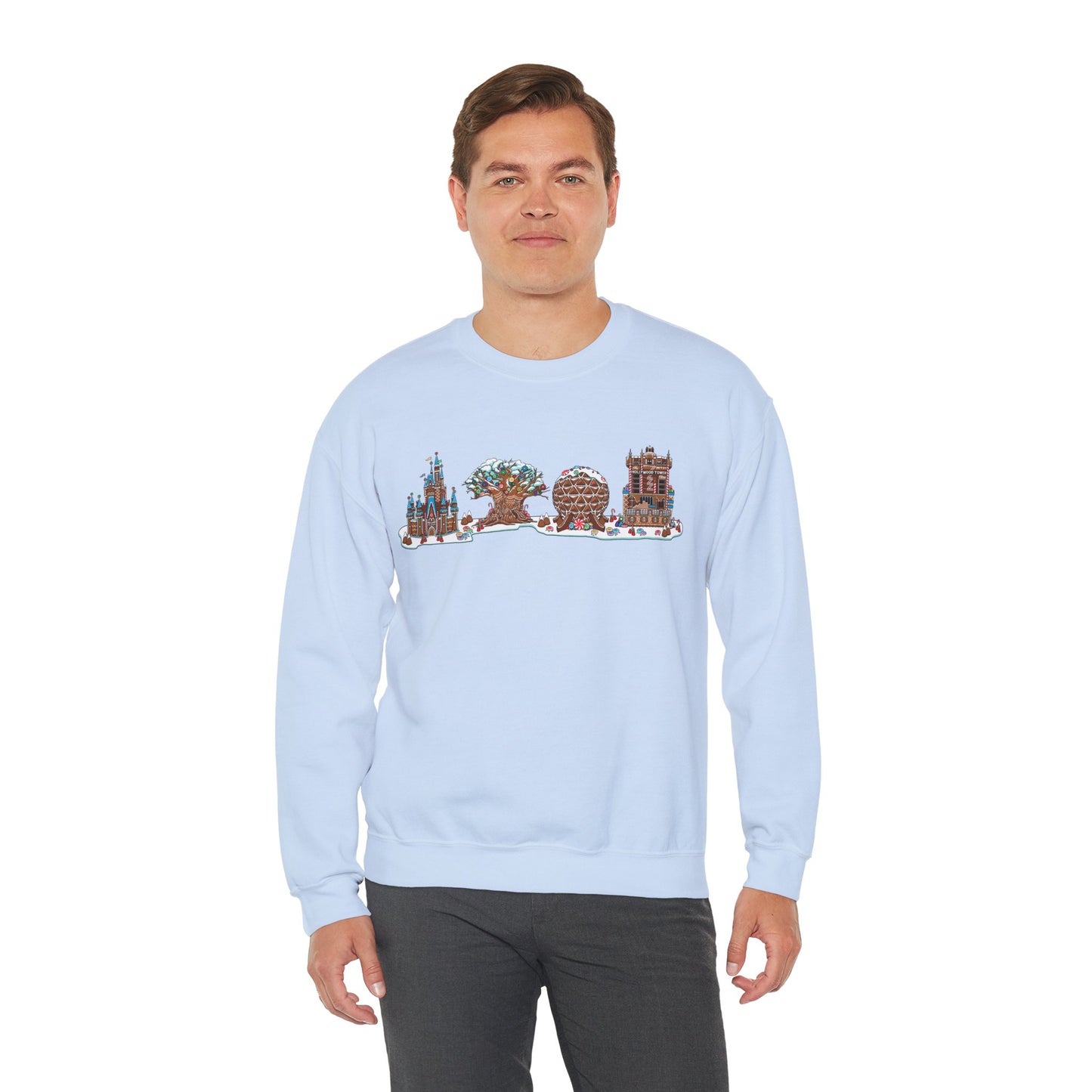 Gingerbread Park Icons - Adult Crewneck Sweatshirt