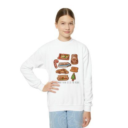 Oh What Fun it is to Ride Youth Crewneck Sweatshirt