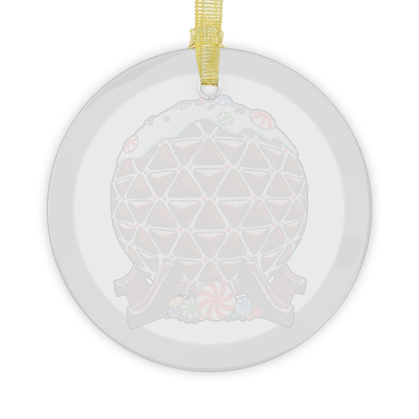 Spaceship Earth - Gingerbread Park Icon, EPCOT - Glass Ornaments