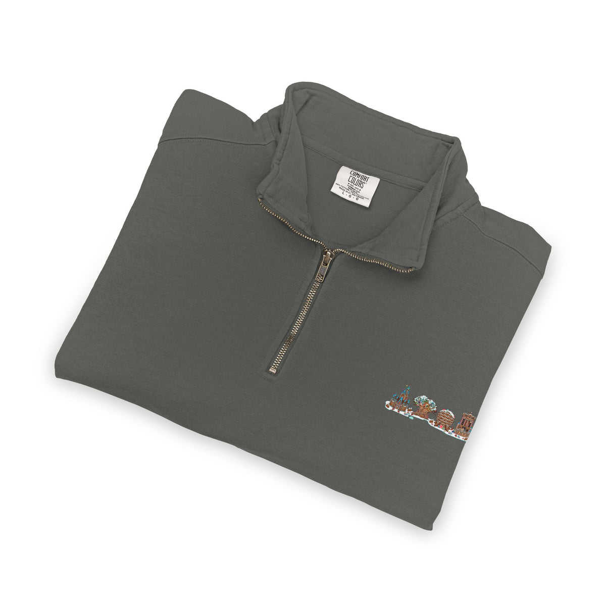 Gingerbread Park Icons - Unisex Adult Quarter-Zip Sweatshirt