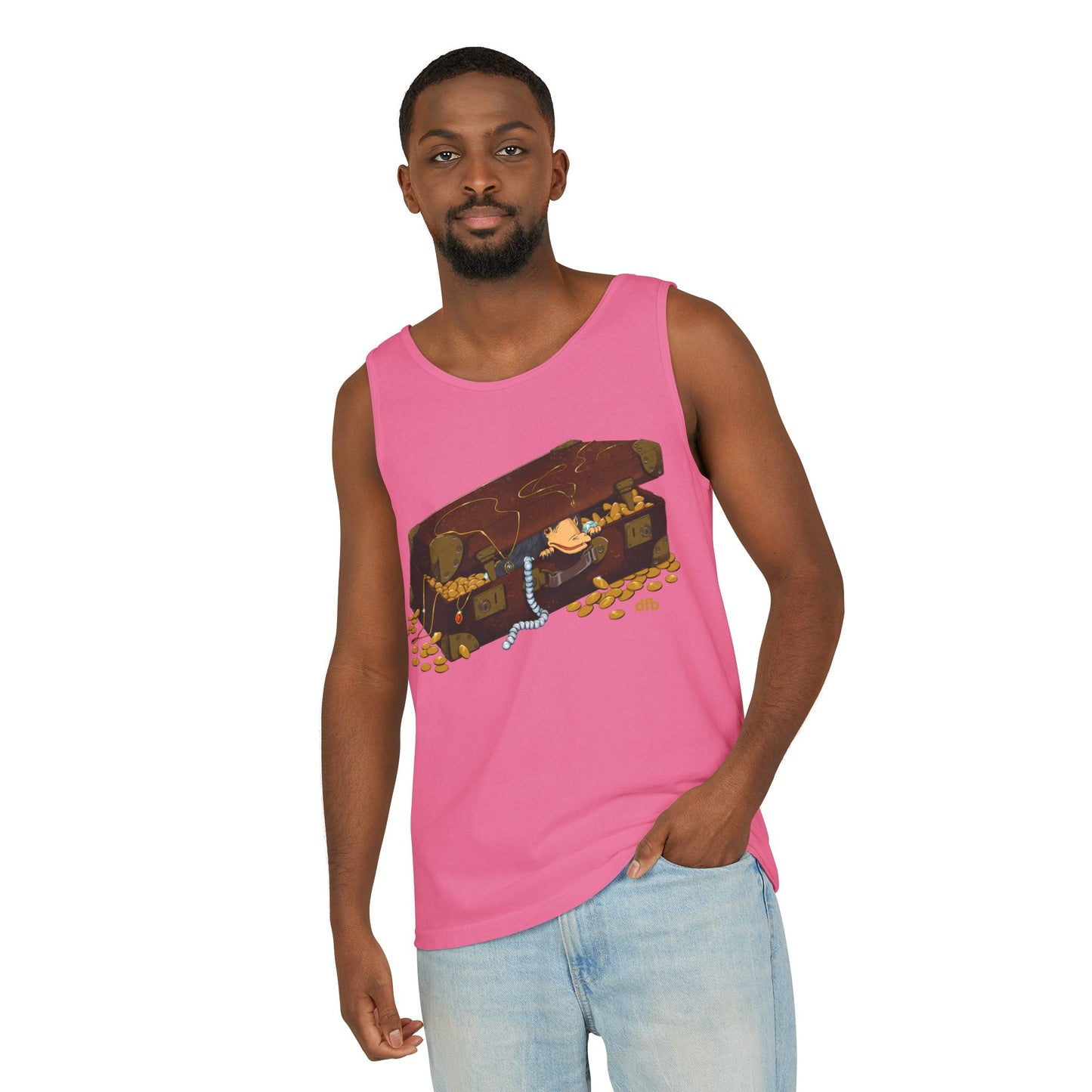Niffler in a Suitcase - Unisex Garment-Dyed Tank Top