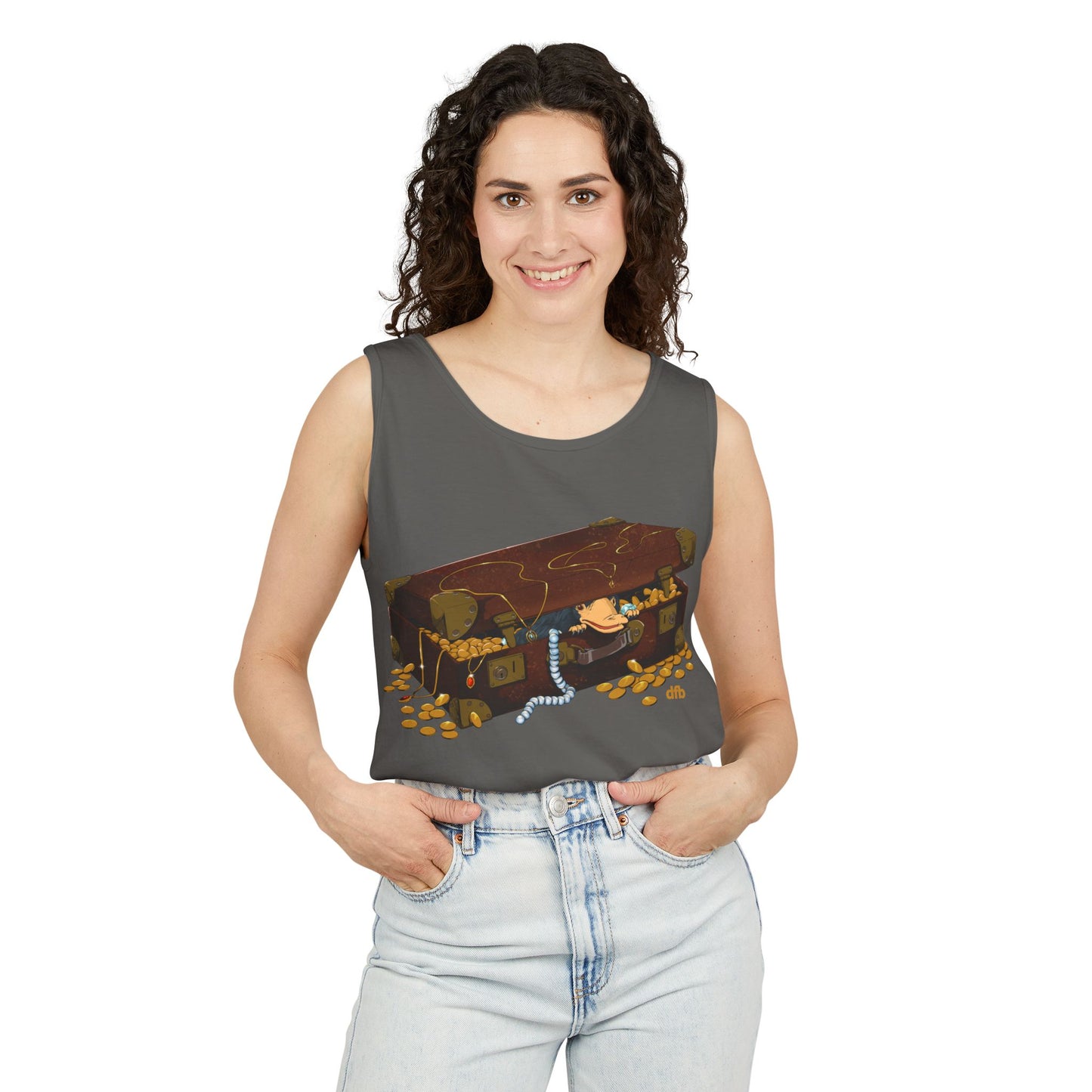 Niffler in a Suitcase - Unisex Garment-Dyed Tank Top