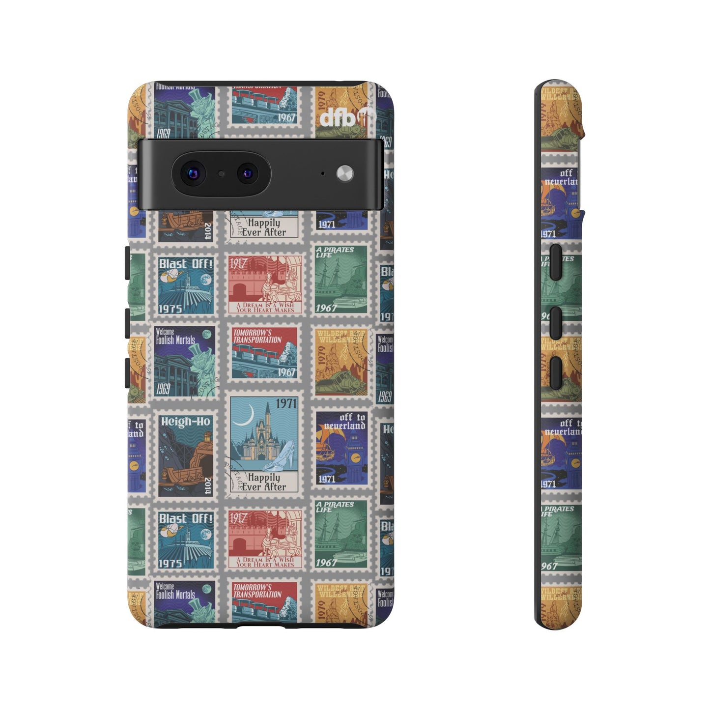 Magic Kingdom Vintage Stamps - Samsung Galaxy & Google Pixel Phone Case