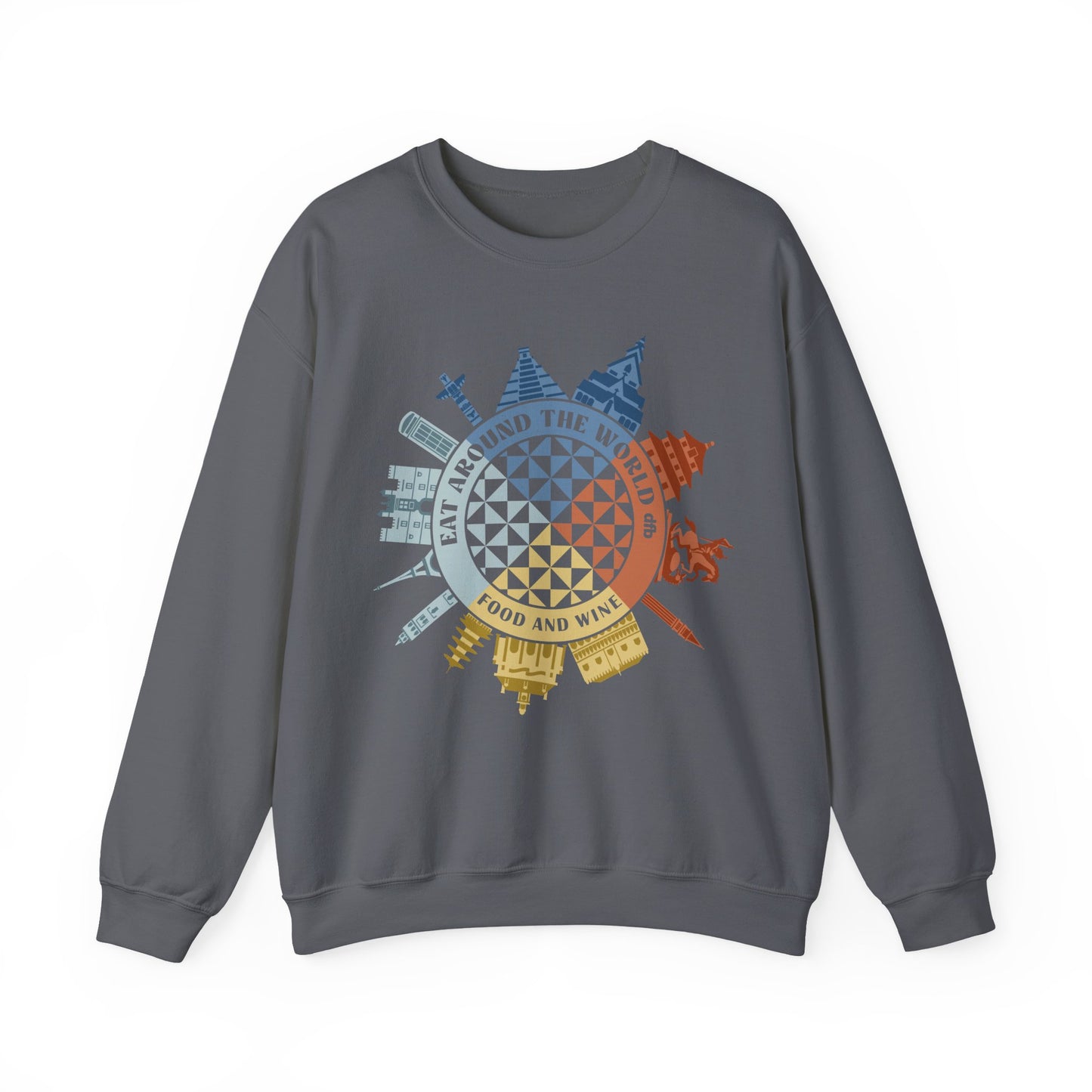 Food & Wine Compass - Adult Crewneck Sweatshirt