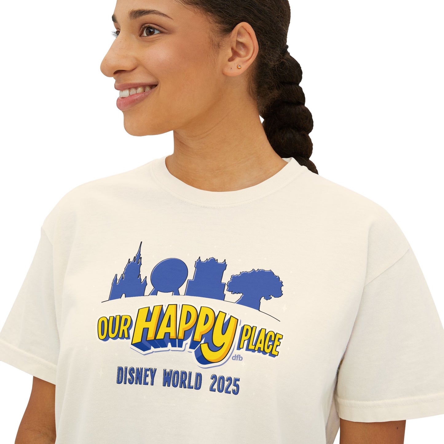 Our Happy Place 2025 - Family Matching Tee - Women's Boxy Tee