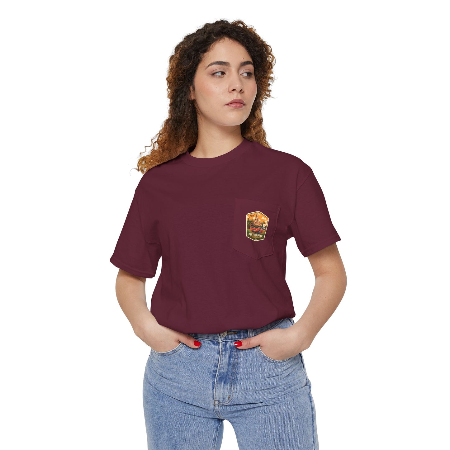 Piston Peak - Unisex Heavy Cotton Pocket Tee
