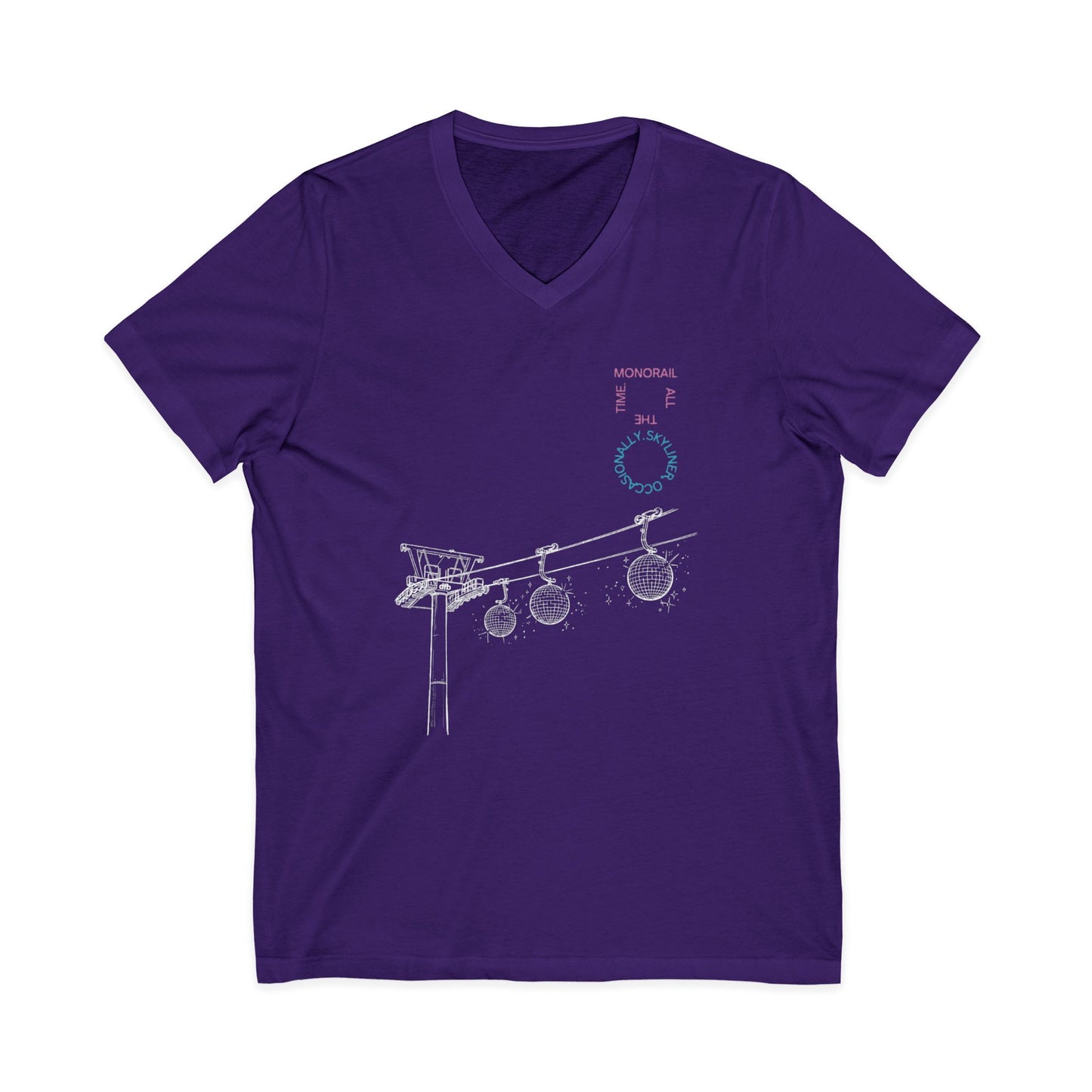 Monorail All The Time - Short Sleeve V-Neck Tee