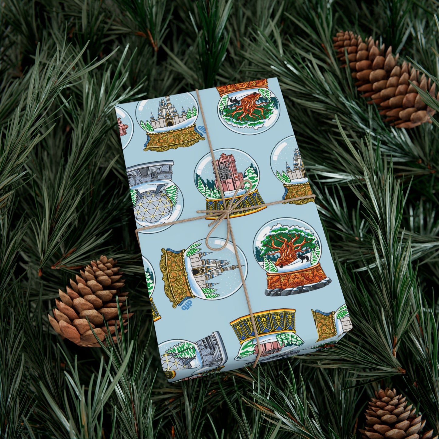 Snowglobes Park Landmarks - Gift Wrap Papers