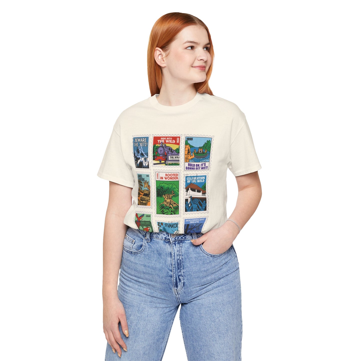 Animal Kingdom Vintage Stamps - Adult Tee Shirt