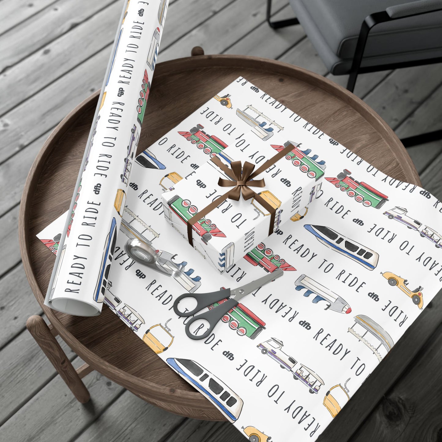 Ready to Ride, White Background - Gift Wrap Papers