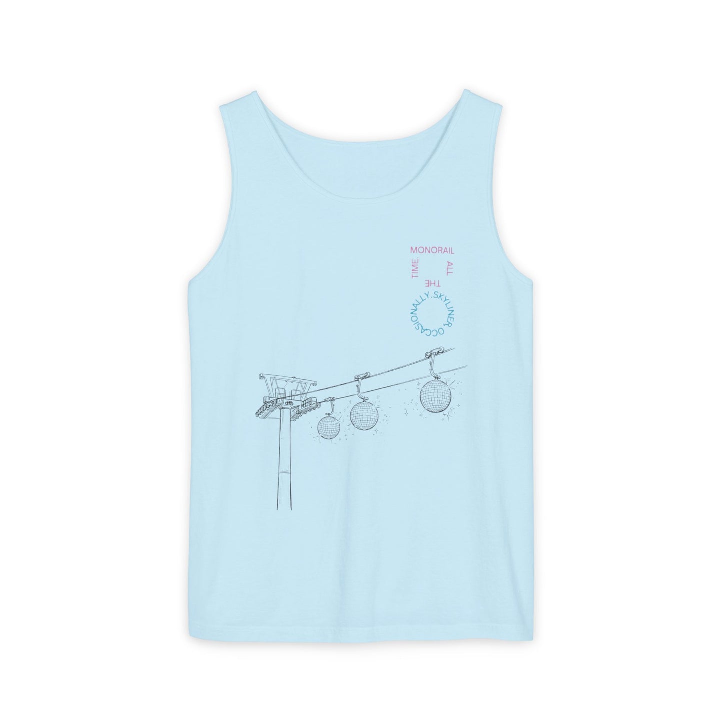 Monorail All The Time - Unisex Garment-Dyed Tank Top
