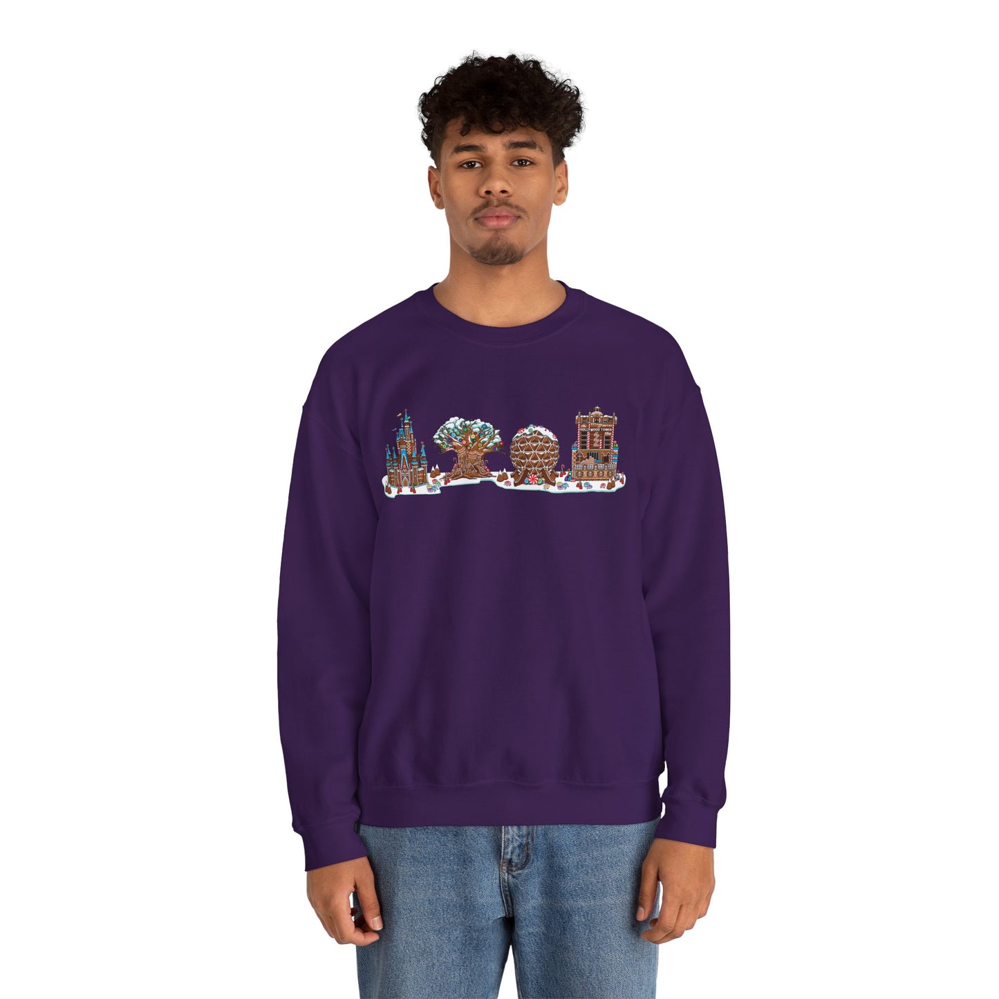 Gingerbread Park Icons - Adult Crewneck Sweatshirt