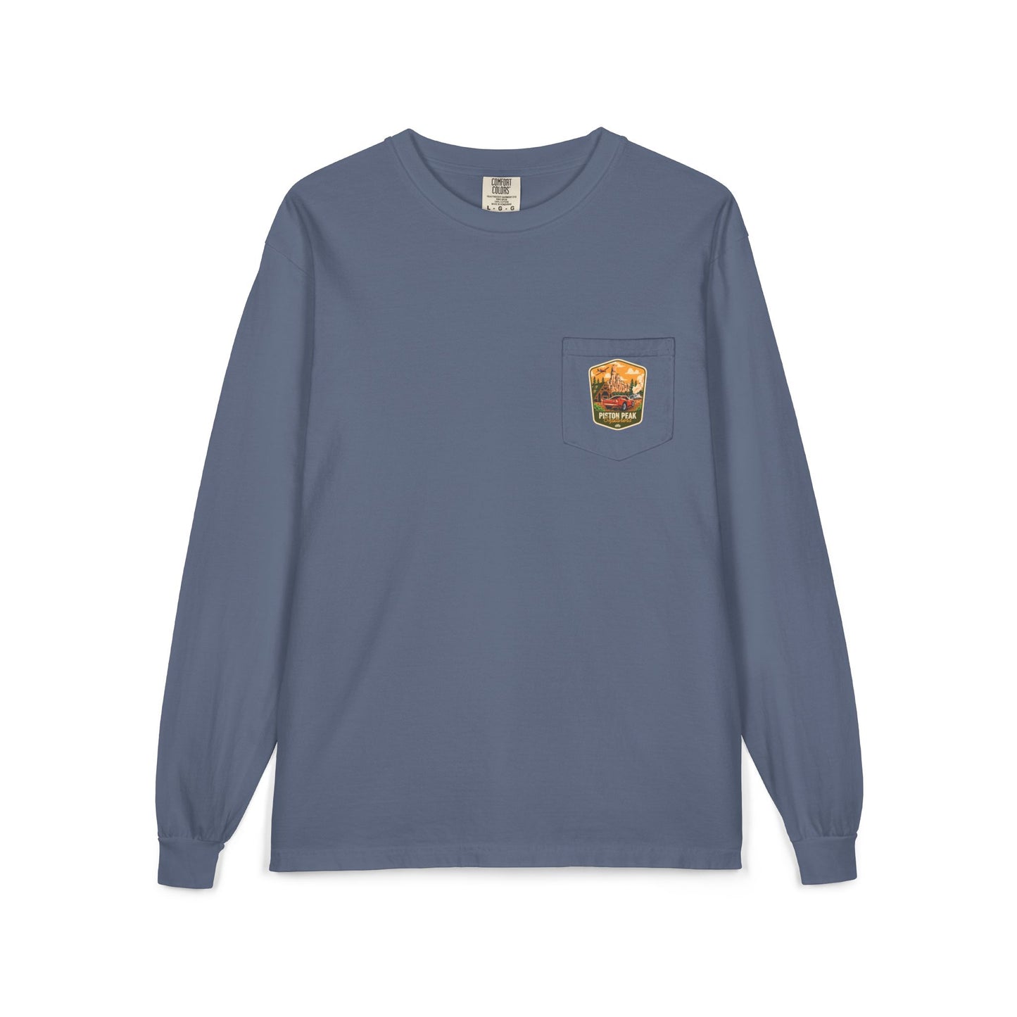 Piston Peak - Unisex Long Sleeve Pocket T-Shirt