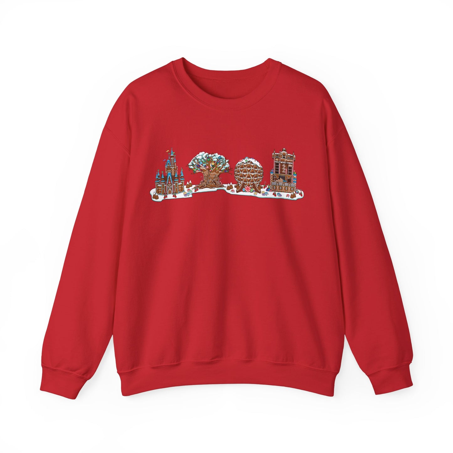 Gingerbread Park Icons - Adult Crewneck Sweatshirt