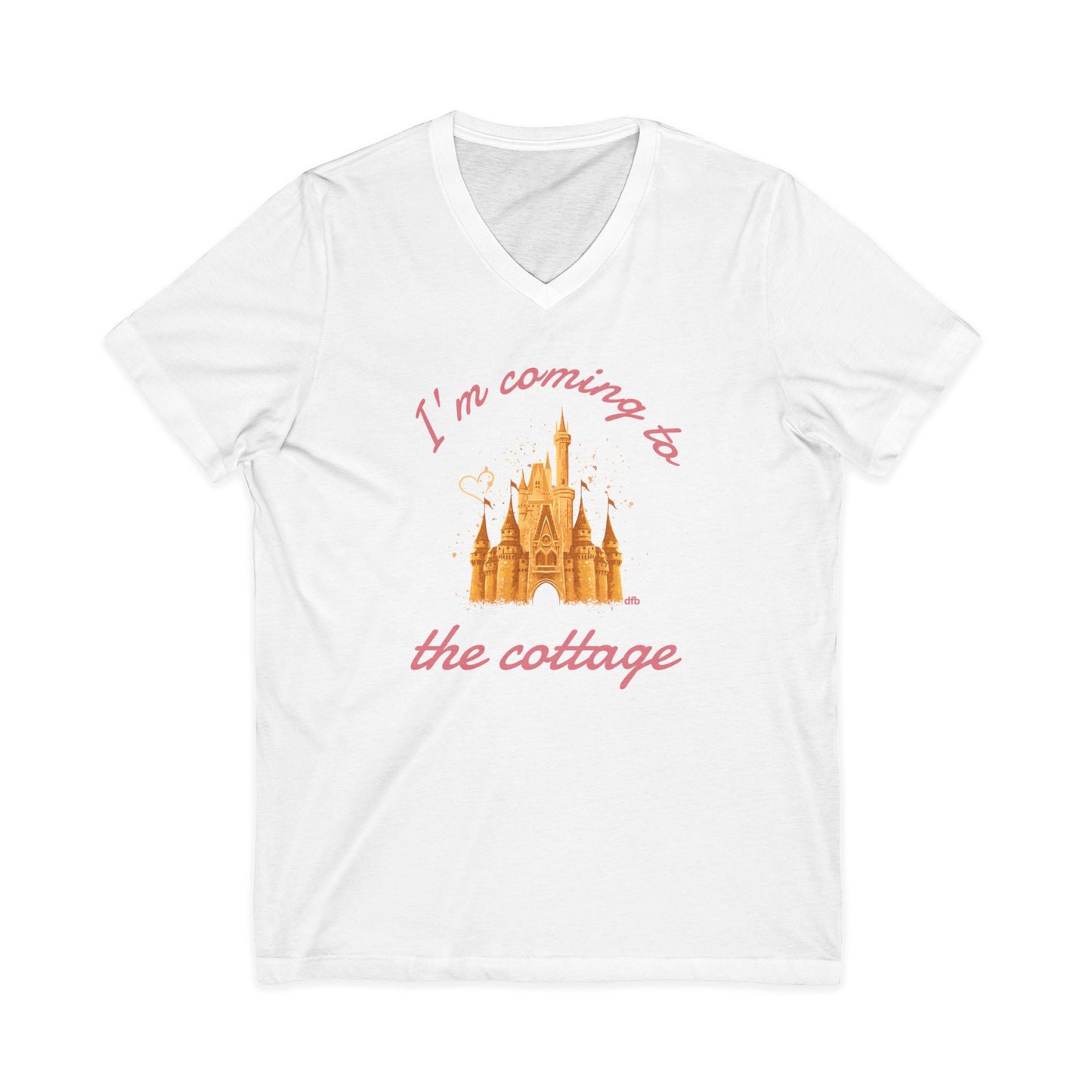 I'm Coming to the Cottage - Short Sleeve V-Neck Tee