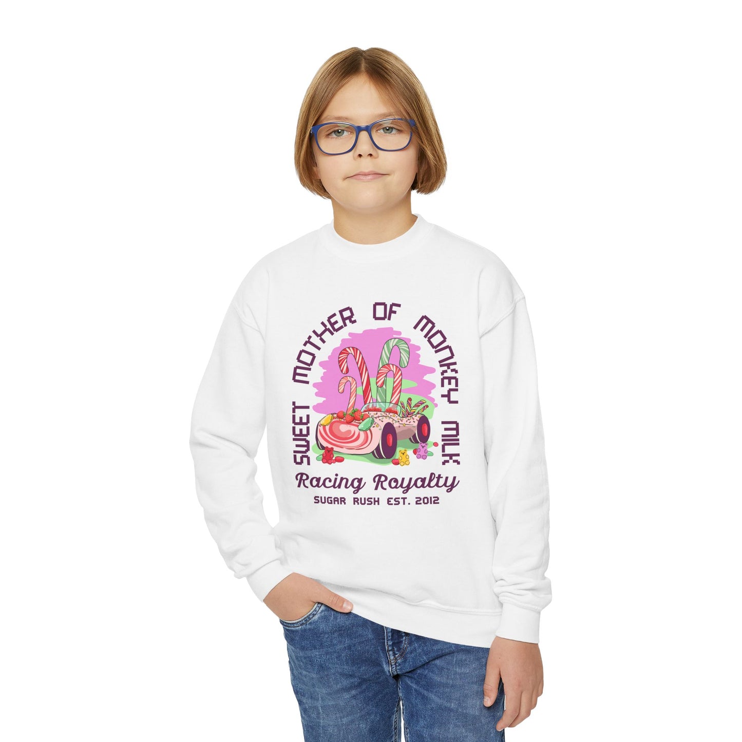 Vanellope von Schweetz - Racing Royalty - Youth Crewneck Sweatshirt