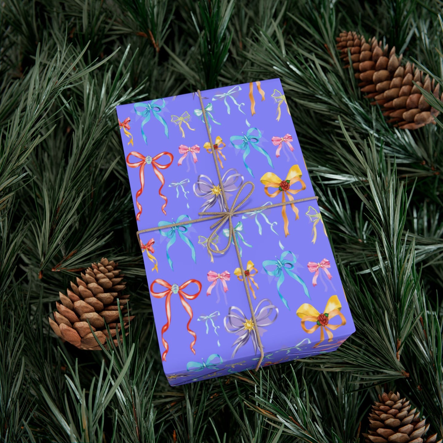 Bibbidi Bobbidi Bow, Princess Bows, Purple Background - Gift Wrap Papers