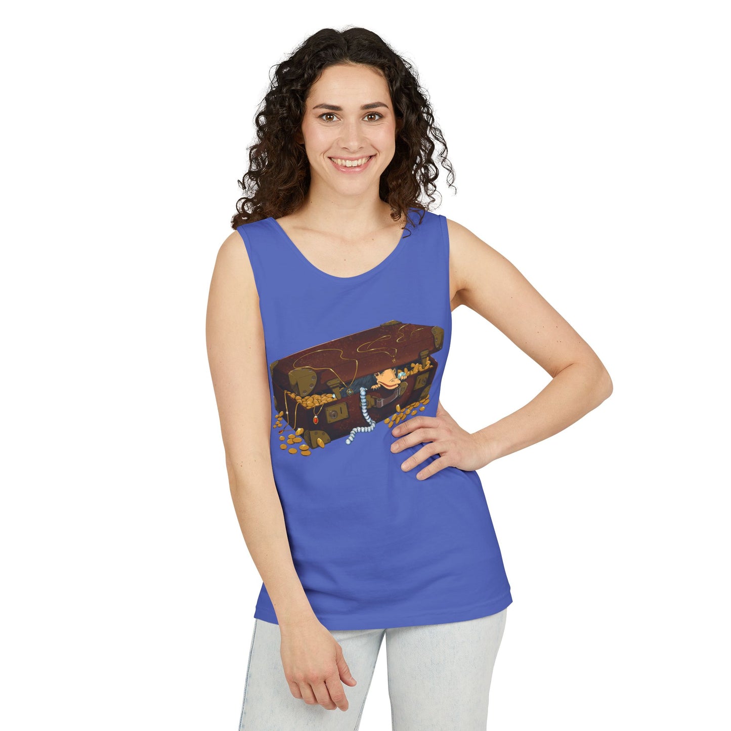 Niffler in a Suitcase - Unisex Garment-Dyed Tank Top