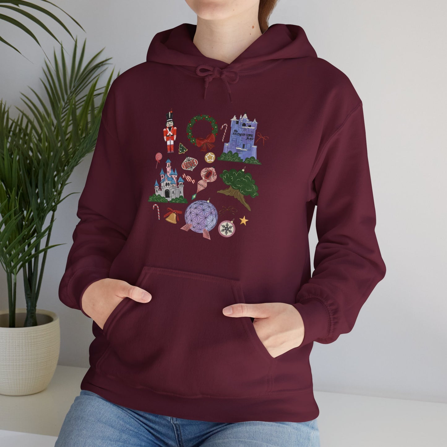 Park Icons Vintage Ornaments - Adult Hoodie Sweatshirt