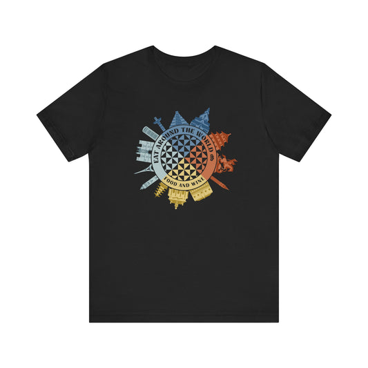 Food & Wine Compass - Adult Tee Shirt