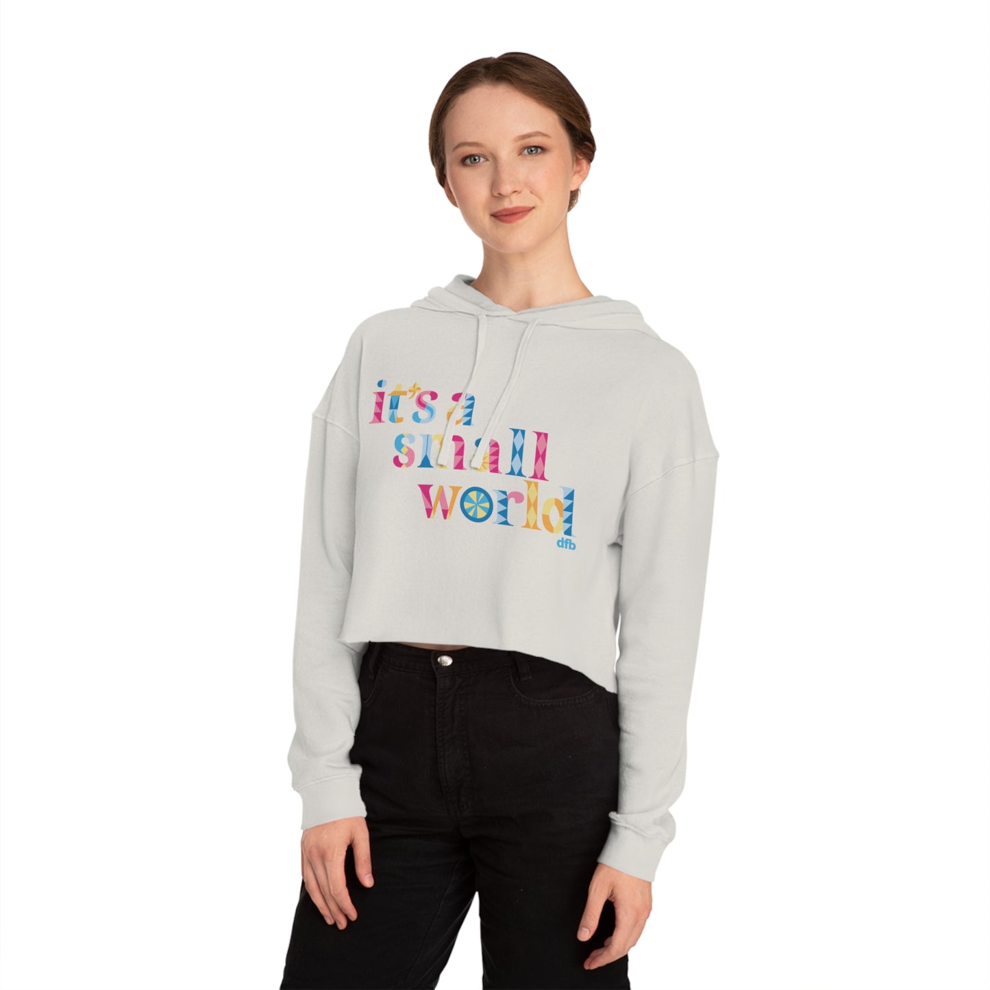 it's a small world - Women’s Cropped Hooded Sweatshirt
