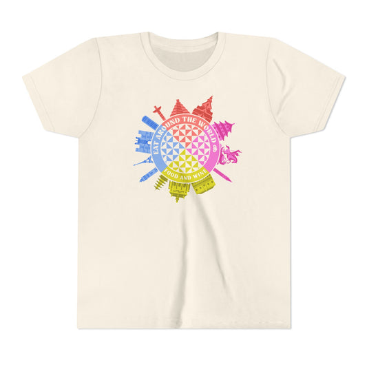 LIMITED EDITION Food & Wine Compass -  Kid's Short Sleeve Tee Shirt