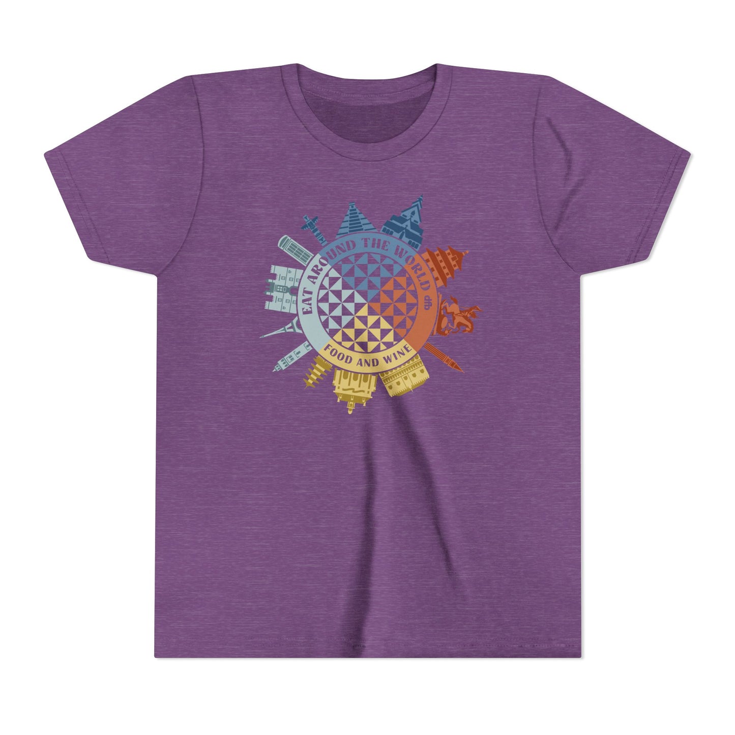 Food & Wine Compass -  Kid's Short Sleeve Tee Shirt