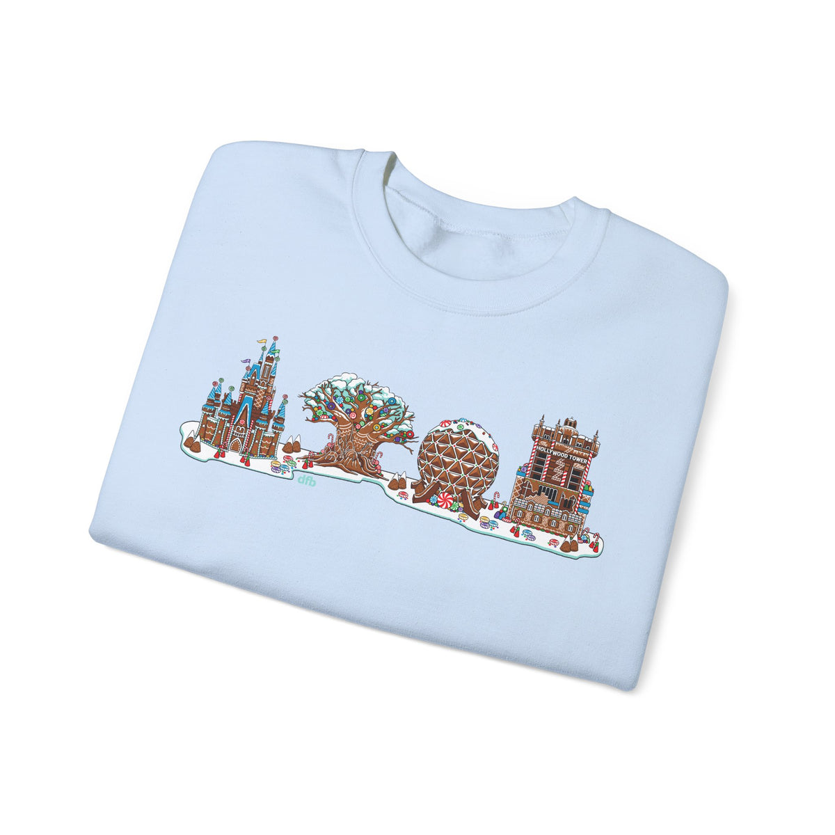 Gingerbread Park Icons - Adult Crewneck Sweatshirt