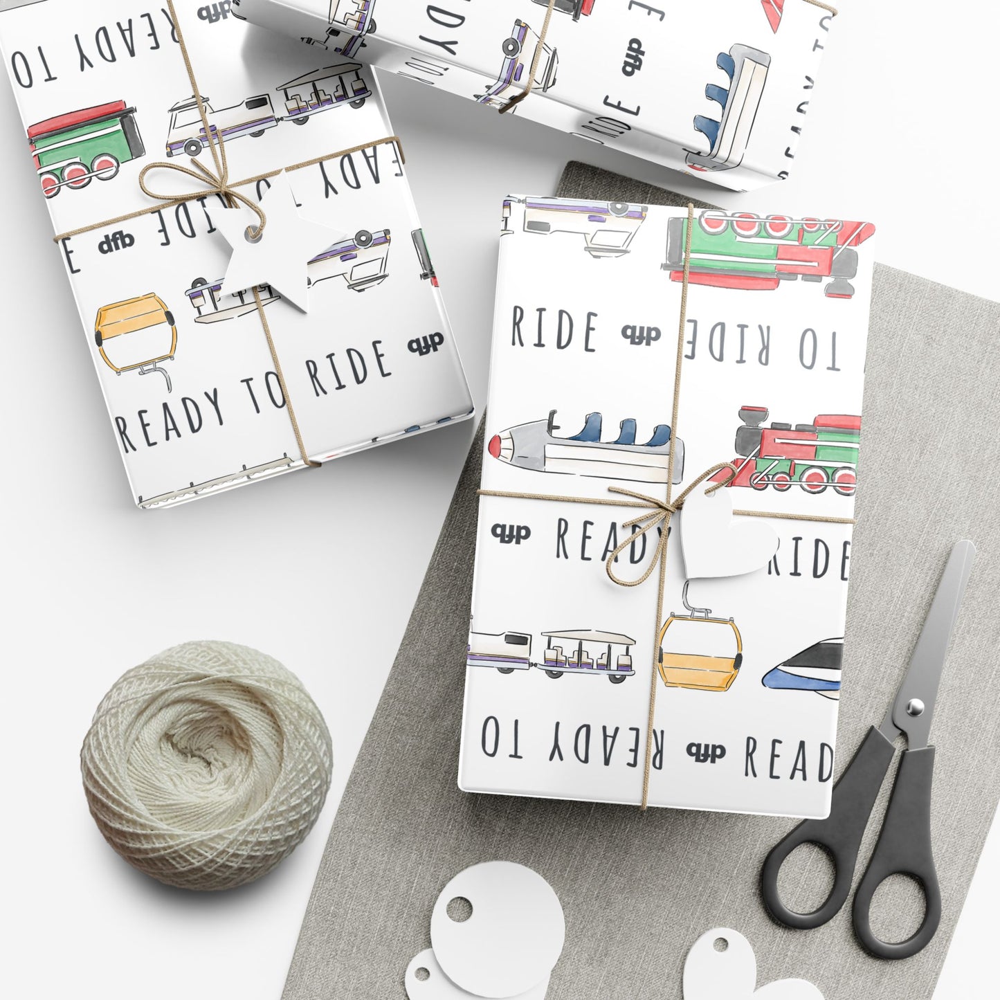 Ready to Ride, White Background - Gift Wrap Papers