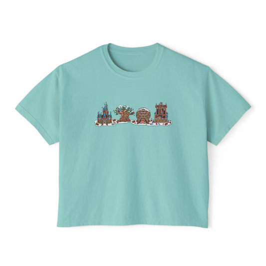 Gingerbread Park Icons - Women's Boxy Tee