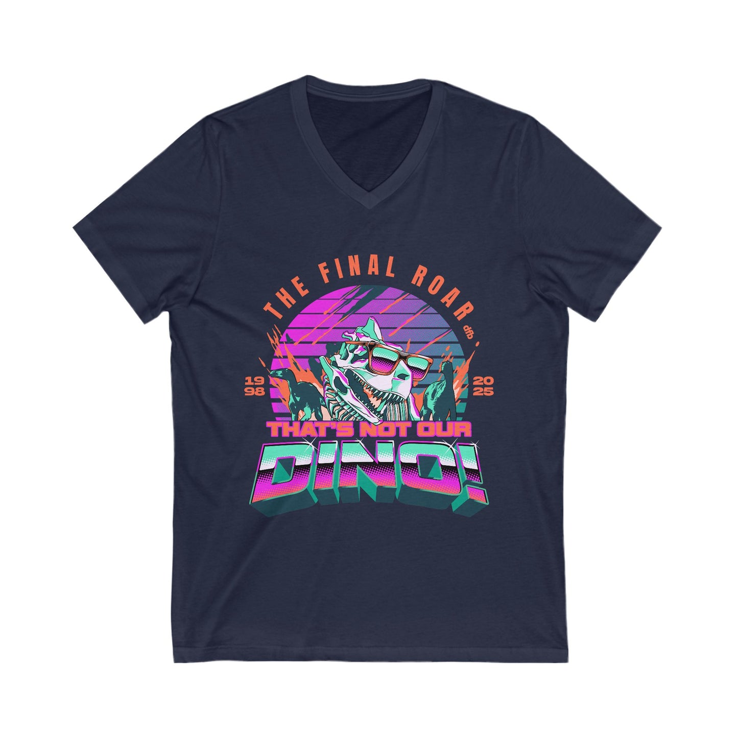 LIMITED EDITION - The Final Roar - DINOSAUR - Short Sleeve V-Neck Tee