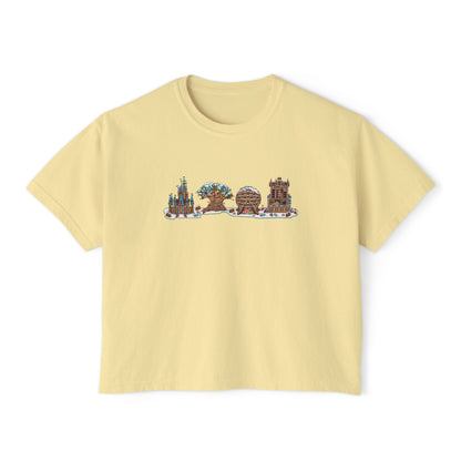 Gingerbread Park Icons - Women's Boxy Tee