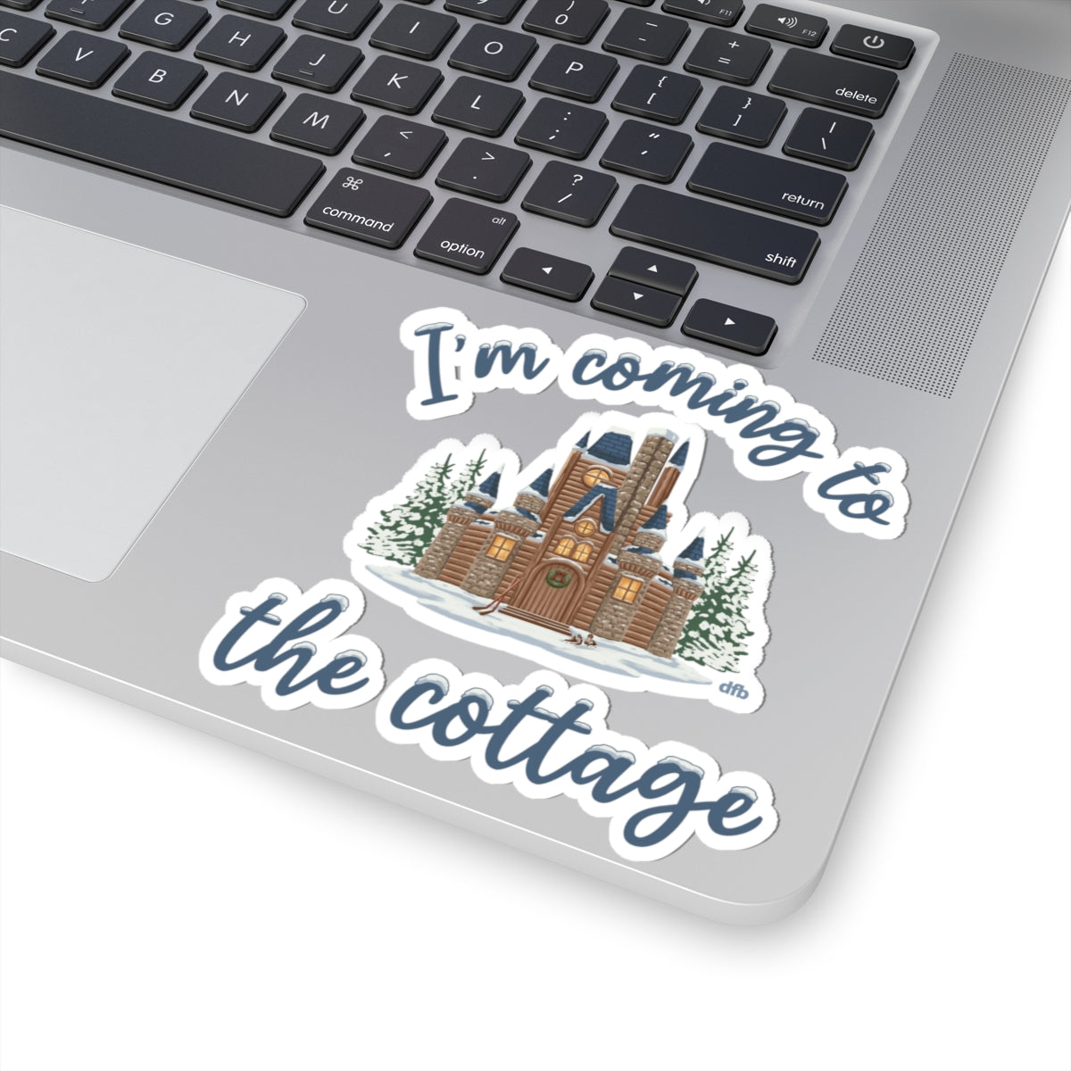 Snowy Cabin Castle, I'm Coming to the Cottage  - Kiss-Cut Stickers