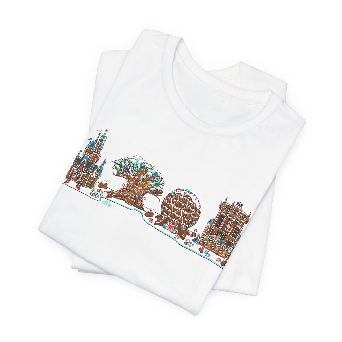 Gingerbread Park Icons - Adult Tee Shirt
