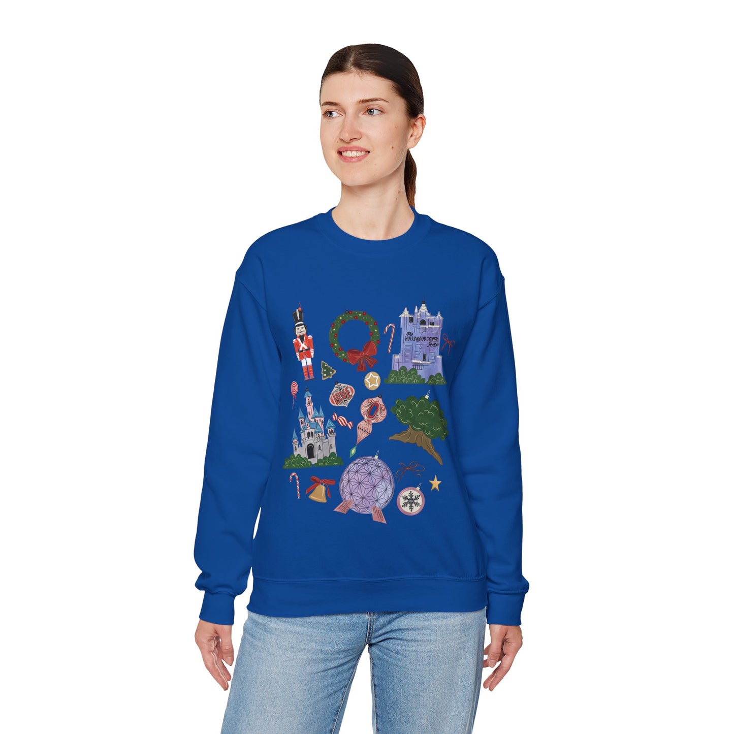 Park Icons Vintage Ornaments - Adult Crewneck Sweatshirt