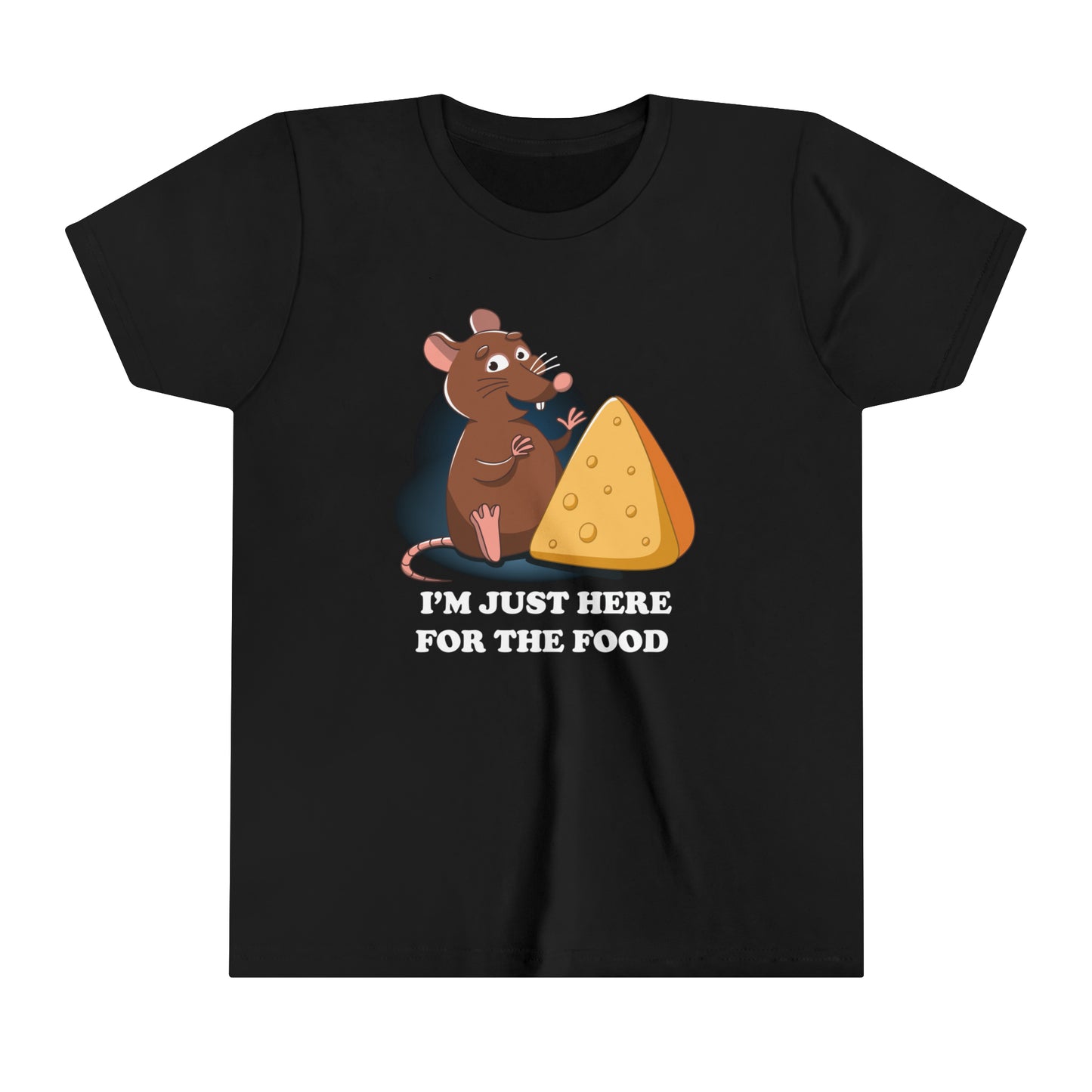 I'm Just Here for the Food Youth Short Sleeve Tee Shirt