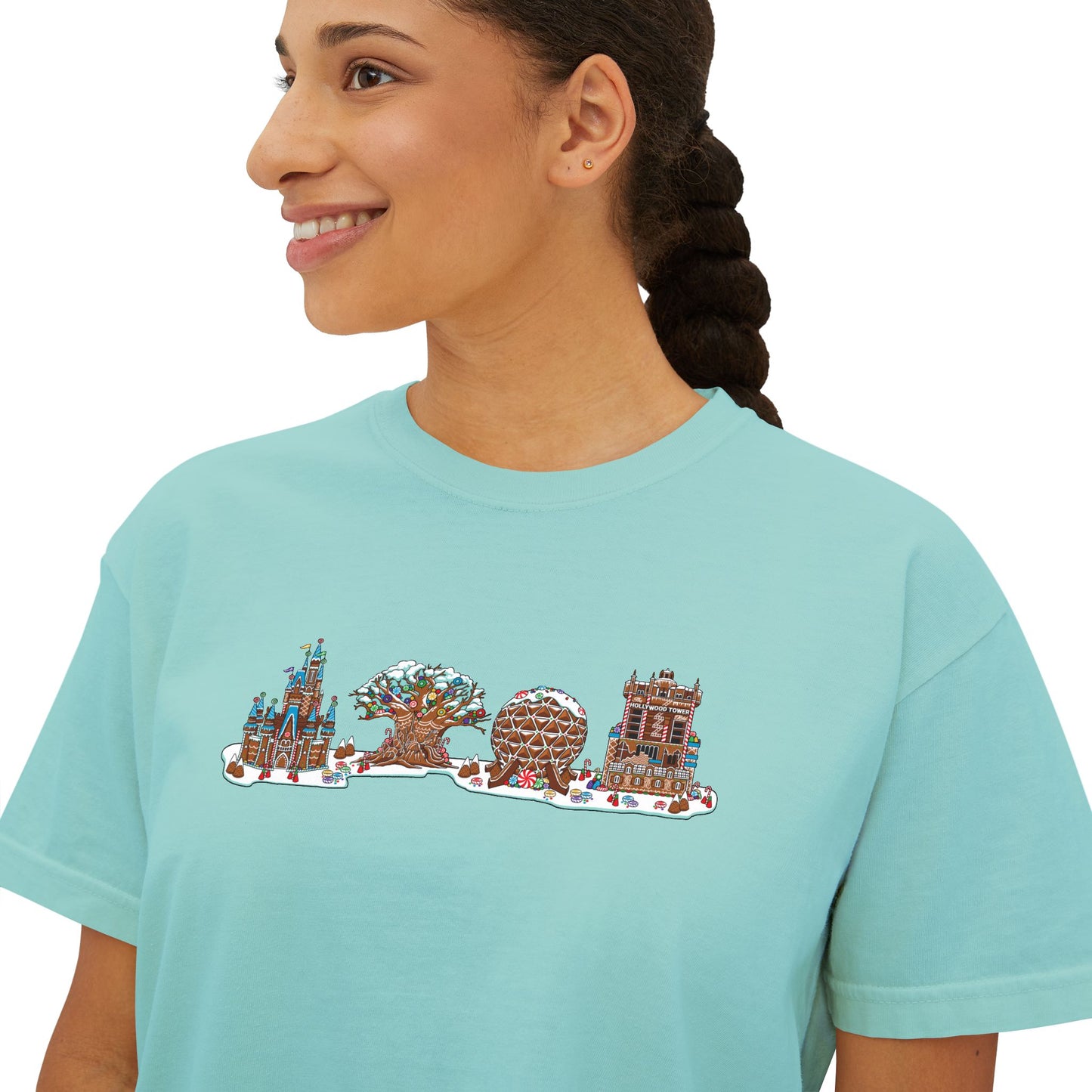 Gingerbread Park Icons - Women's Boxy Tee