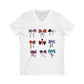 Bad to the Bow - Villains Bows - Short Sleeve V-Neck Tee