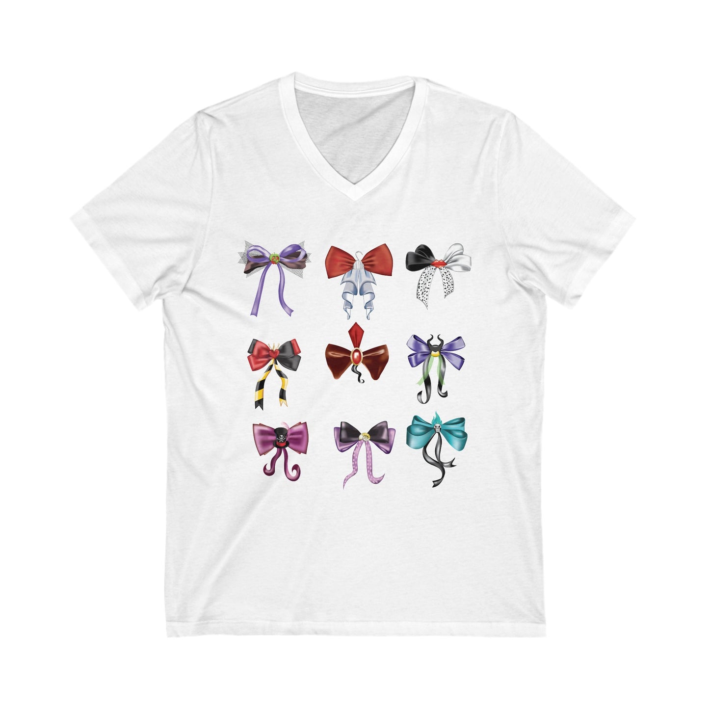 Bad to the Bow - Villains Bows - Short Sleeve V-Neck Tee