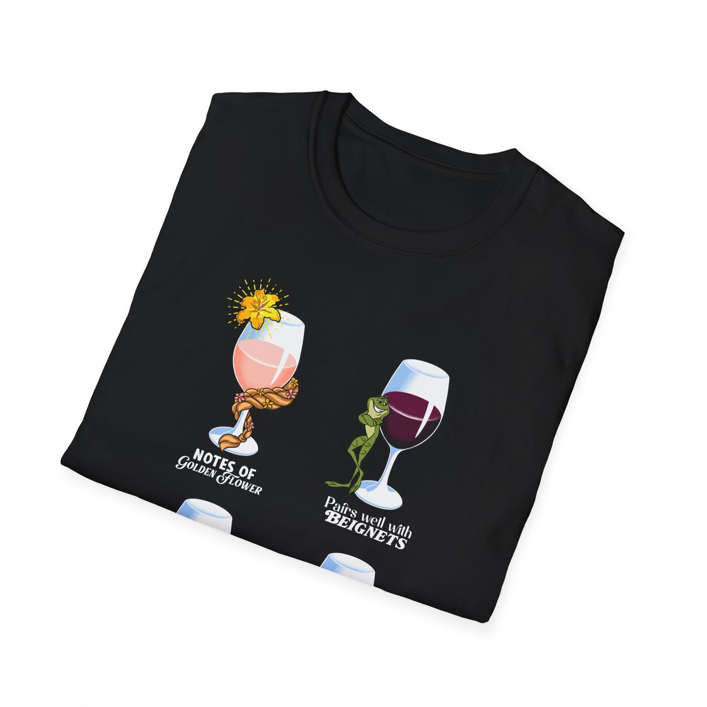 Disney Princess Wine Glasses - Adult Unisex TShirt
