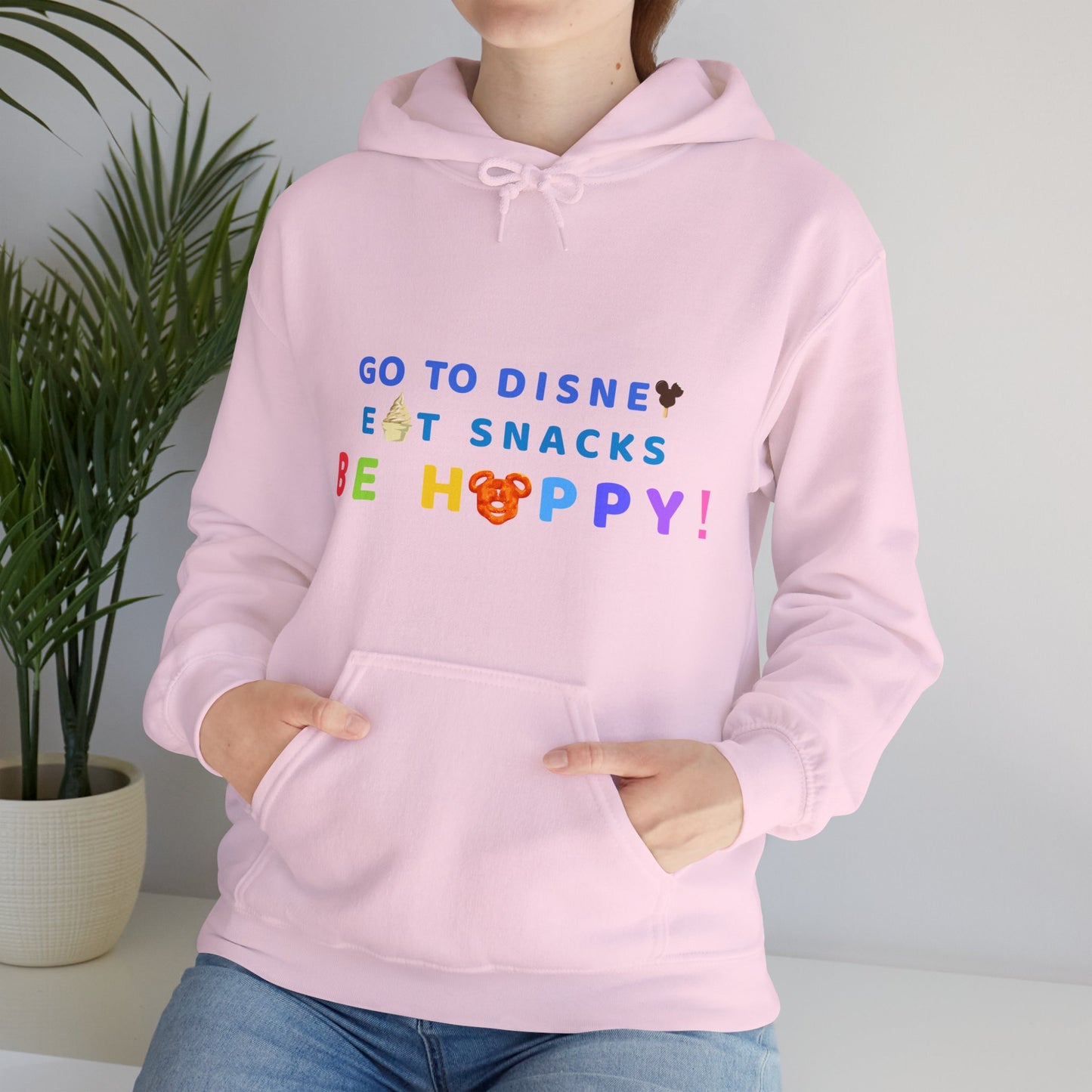 Go to Disney, Eat Snacks, Be Happy- Adult Hoodie Sweatshirt