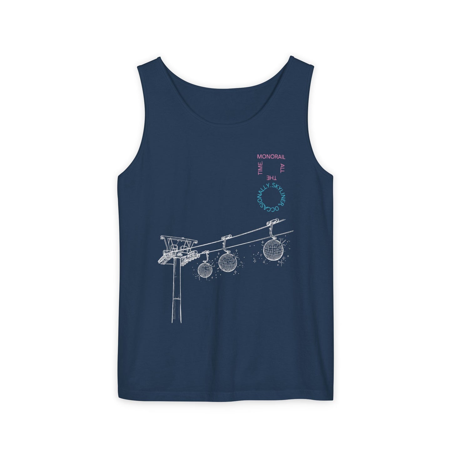 Monorail All The Time - Unisex Garment-Dyed Tank Top