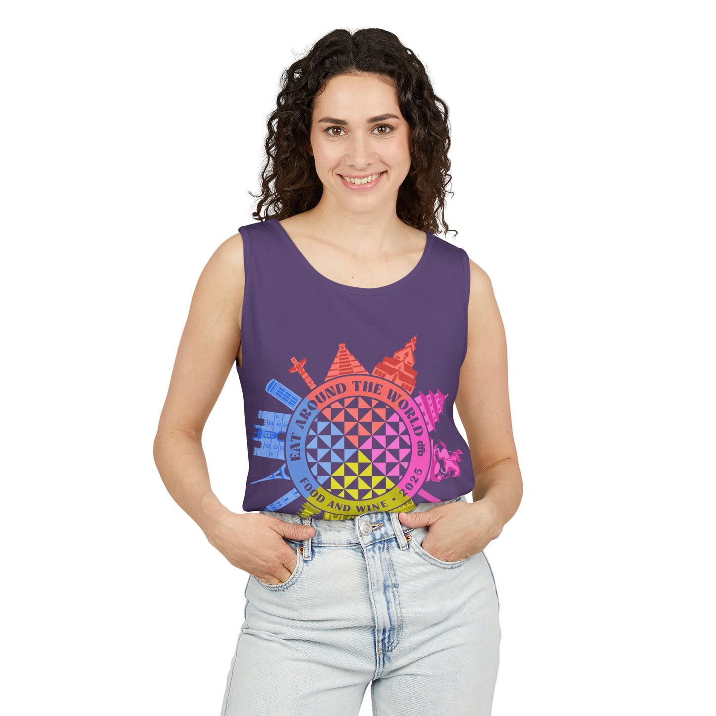 LIMITED EDITION Food & Wine Compass - Unisex Garment-Dyed Tank Top