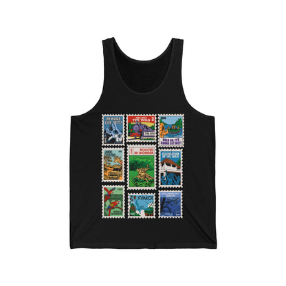 Animal Kingdom Vintage Stamps - Adult Unisex Tank Top