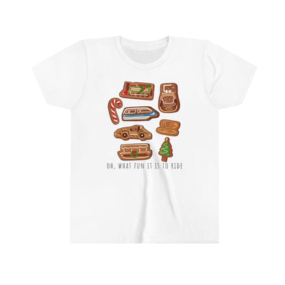 Oh What Fun it is to Ride Youth Short Sleeve Tee Shirt