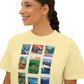 Animal Kingdom Vintage Stamps - Women's Boxy Tee