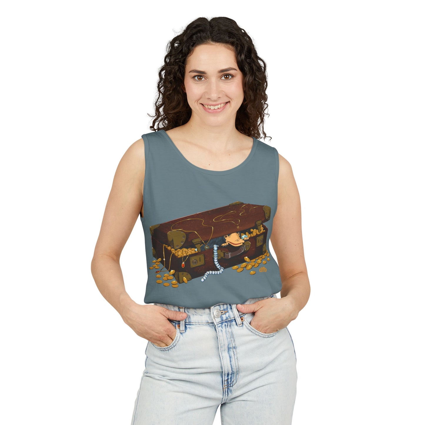 Niffler in a Suitcase - Unisex Garment-Dyed Tank Top