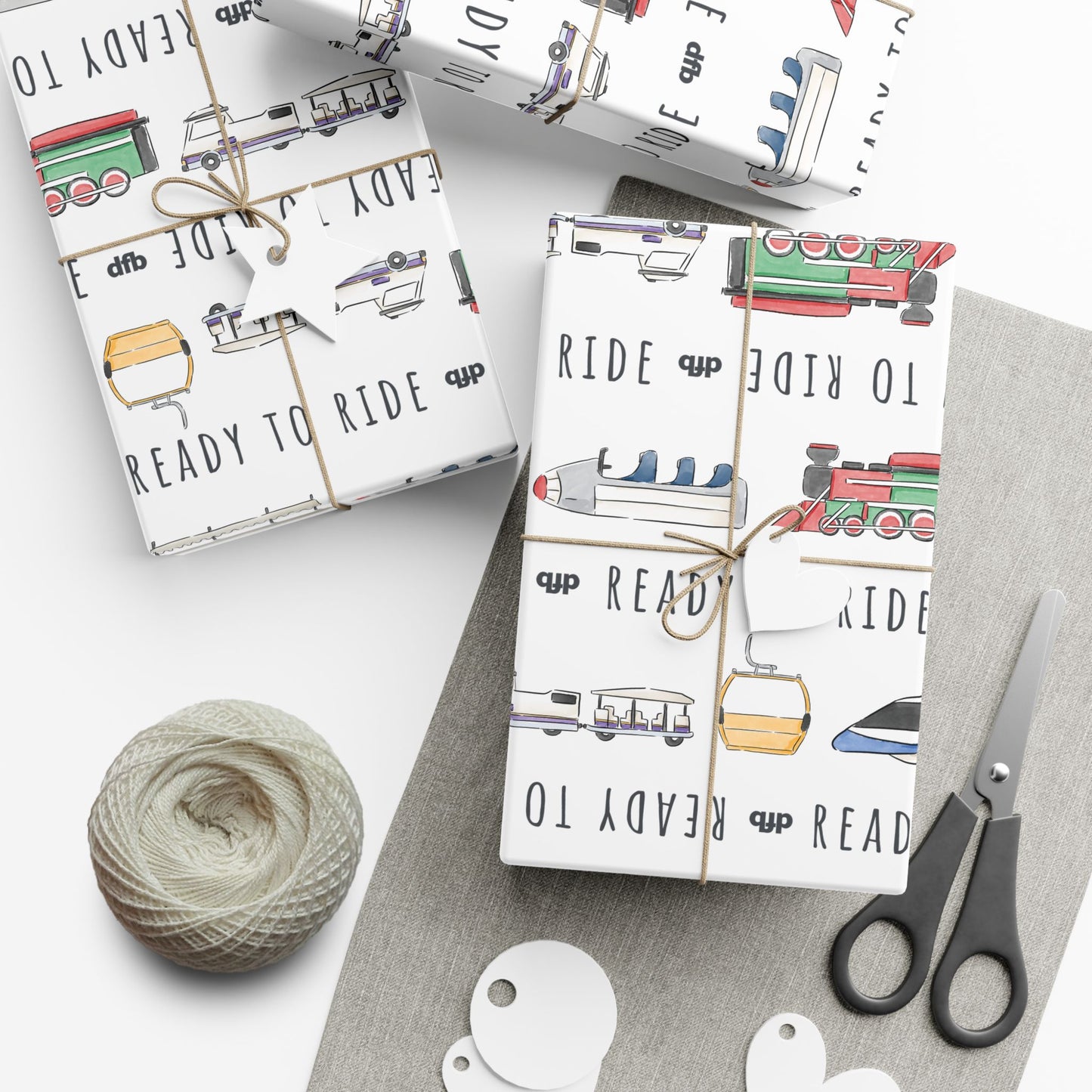 Ready to Ride, White Background - Gift Wrap Papers