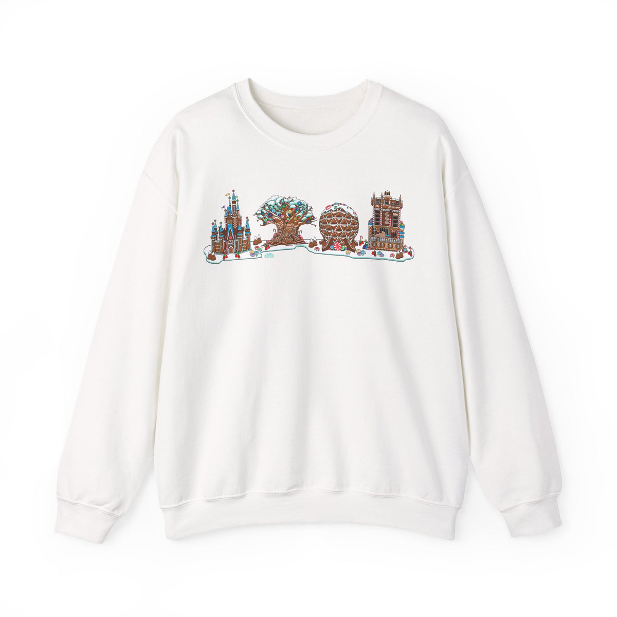 Gingerbread Park Icons - Adult Crewneck Sweatshirt